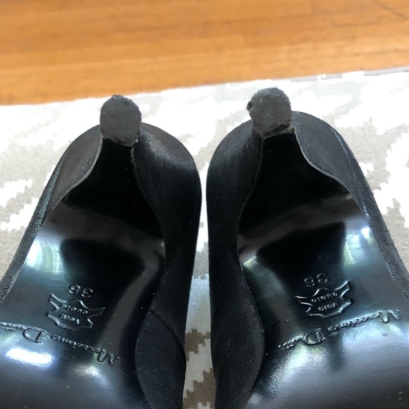 Massimo Dutti Leather Peep Toe Heels - Picture 6 of 7